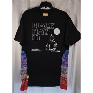 Vintage BLACK FLAG RCNSTRCT Process Of Weeding Out Band Tee Shirt XL Size